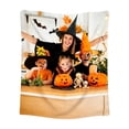 thumbnail image 2 of Custom Halloween Throw Blanket 60"×78", Personalized Photo & Letter Print Soft Fleece Blanket, Spooky Holiday Decor for Bed & Sofa (C ,60"×78"), 2 of 6