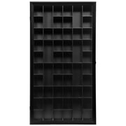 Gallery Solutions Black Wall-Mounted Curio & Shot Glass Display Case - 17x 32 Glass Door