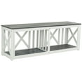 thumbnail image 2 of Safavieh Wood Scandinavian Style and Durable Shelving Bench White, 2 of 4