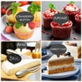 thumbnail image 2 of 1 Set of Cheese Markers Slate Cheese Markers Oval Cake Dessert Toppers Cheese Label Signs, 2 of 6