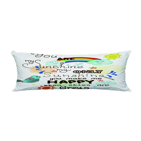 ECZJNT You are my sunshine bird cloud sun Pillow Cover Body Pillowcase Pillow Protector 20x60 Inch