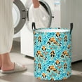 thumbnail image 5 of Sikiie Lovely Sea Otters Print Round Dirty Clothes Basket, Waterproof Standing Foldable Storage Basket, for Laundry Room, Bedroom, Bathroom Storage-Medium, 5 of 6