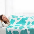 thumbnail image 3 of Soft Blankets & Throws Fleece Blanket Throw Blue Couch Throw Blanket, 3 of 6