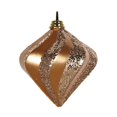 thumbnail image 1 of Vickerman 6'' Rose Gold Candy/Glitter Swirl Diamond Christmas Ornament, 1 of 1