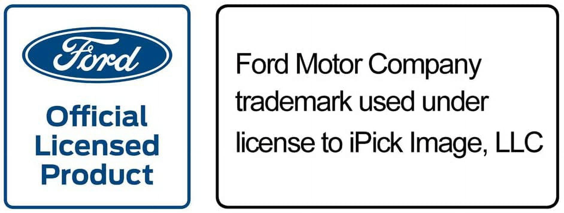 Ford Mustang in White Black Lanyard with Flame Pony Charm