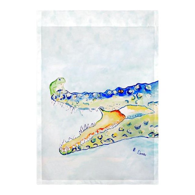 Betsy Drake FL1004G 28 x 40 in. Croc & Frog Flag