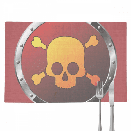

Logo Lethal Substance Art Deco Fashion Placemat Pad Kitchen Woven Heat Resistant Cushion Rectangle