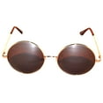 thumbnail image 2 of Round Sunglasses - (56mm) Gold Frame / Brown Lens, 2 of 7