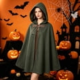thumbnail image 5 of LEKWK Renaissance Hooded Cloak Women Medieval Velvet Cape Vintage Halloween Costume Woodland Elf Apparel Cosplay Themed Party Fancy Dress, 5 of 9