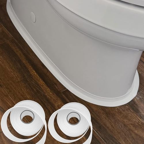 White Caulk Tape Self Adhesive Caulking Strip Peel and Stick Shower Tile Waterproof for Bathroom,caulking Tape for Kitchen Stove Sinks Corners Toilet Sealer Around Toilet Base -1.5"*10.5'*2 Packs