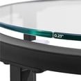 thumbnail image 5 of Yaheetech Round Glass Top Bedside Table End Table Accent Table with Metal Frame, Black, 5 of 8