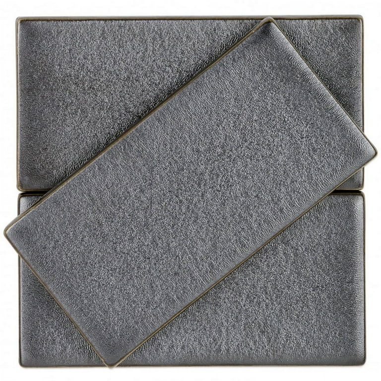 Divine Gunmetal 3 in. x 6 in. Polished Ceramic Subway Tile (32 Pieces, 4 Sq. Ft. / Case) Divine Gunmetal 3 in. x 6 in. Polished Ceramic Subway Tile (32 Pieces, 4 Sq. Ft. / Case)