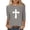 Gray, variant on 3/4 Length Sleeve Womens Easter Shirts Graphic Printed Tee Loose Crew Neck Womens Tops