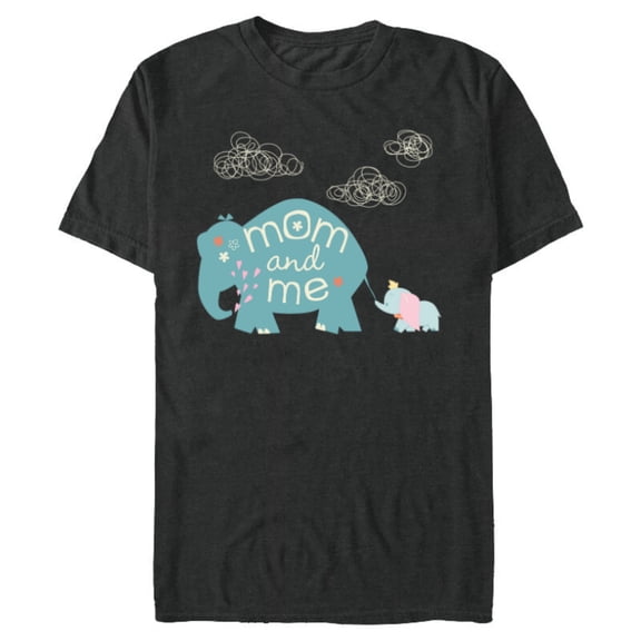 Disney Dumbo Cute Elephant Mom and Me Mother's Day - Short Sleeve Blended T-Shirt for Adults - Customized-Dark Heather