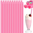 thumbnail image 2 of Joyfy 120pcs Heart Shaped Pink Straws Disposable Drinking Straw Individually Wrapped Pink Plastic Straw Valentines Day Cocktail Birthday Party Bridal Shower Wedding Supplies, 2 of 9