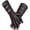 Brown Cosplay Gloves Set, variant on Real Sheepskin Leather Sky Gauntlet Costume Glove - Cosplay Gloves Right and Left Black Set (XL)