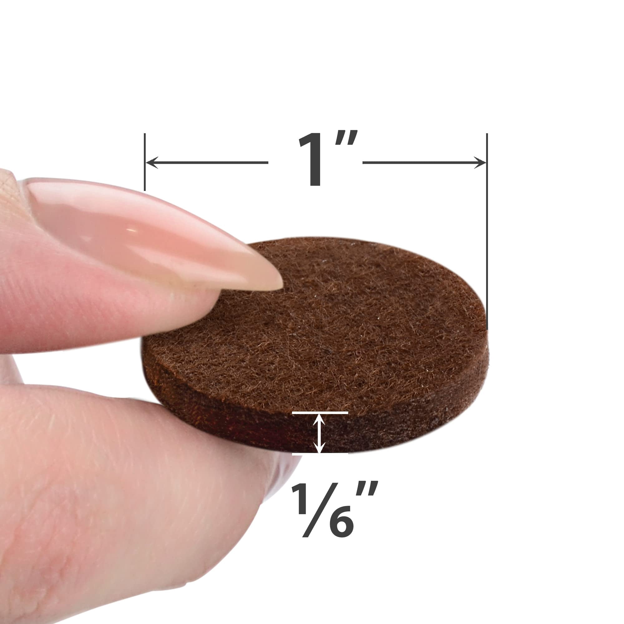 Felt Furniture Pads  - 48 Floor Protector Chair Felts For Feet Wood Floors Hardwood Protect Your Hard Floors! (brown)