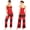 Red, variant on Womens Disco Dance Latin Jazz Dancewear Sequin Patchwork Tiered Tassel Jumpsuits Hot Pink S