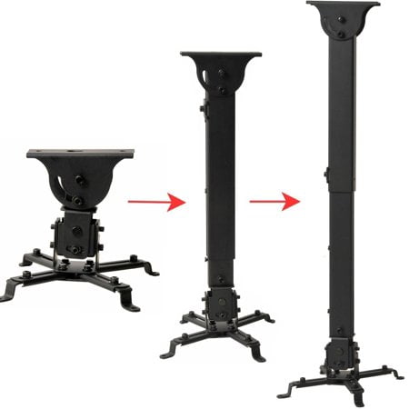- VideoSecu Tilt Ceiling Projector Mount Height Extendable Universal LCD DLP Swivel Rotate Bracket Black Loading 44lbs B13
