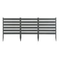thumbnail image 4 of Zippity Outdoor Products Maui No-Dig Charcoal WoodTek Vinyl Garden Fence Kit, (3 Panels), 25.5 in. H x 72 in. W, 4 of 11