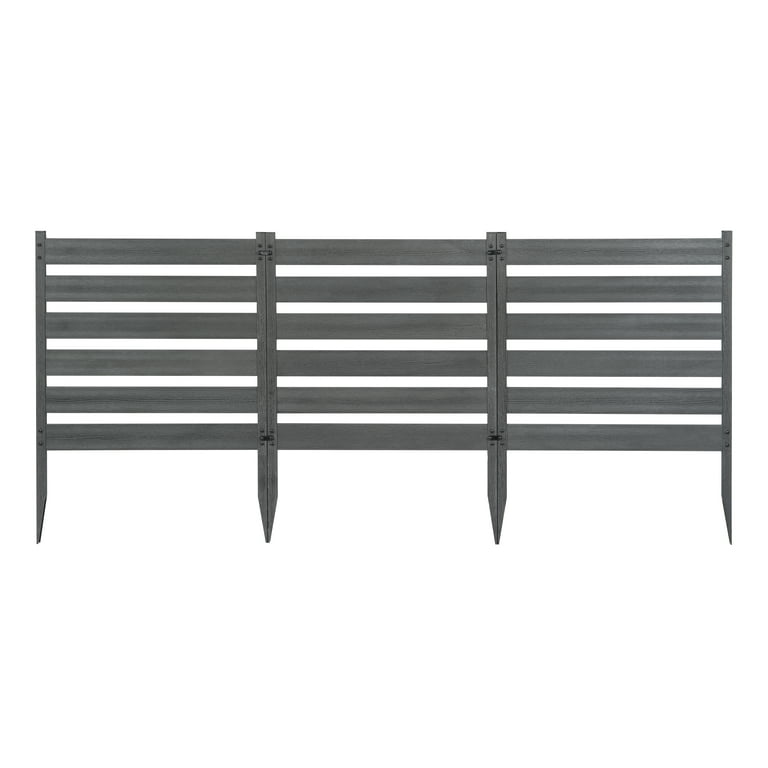 Zippity Outdoor Decorative Wood Border No-Dig Charcoal WoodTek