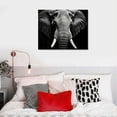 thumbnail image 4 of GOSMITH  - Black and White Elephant Canvas Wall Art Decor Animal Painting Prints Artwork for Living Room Office Decor Giclee Canvas Prints, 4 of 4