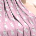 thumbnail image 3 of Pink Cute French Bulldogs Blanket,Comfortable Soft Flannel Throw Blanket,All Season,Warm Lightweight Blankets for Sofa Bed Couch Living Room Chair,30"x40"(80x100cm), 3 of 4
