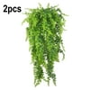 BECARSTIAY 2pcs Artificial Leaves Garland Simulation Plant Vine Home Office Wall Hanging Plastic Rattan