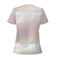 thumbnail image 4 of Naloa Glitter Light Pearl Print T-Shirts Short Sleeve V Neck Tees for Women Fashion Tops Trendy Lightweight Soft Casual Summer Outfits Clothes, 4 of 5
