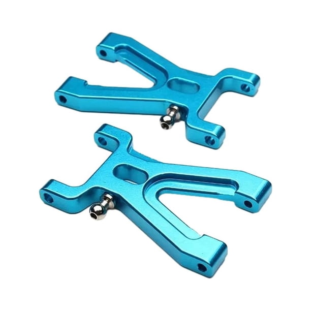 Bewildely Brazo de suspensión inferior delantero mejorado de aleación de aluminio para 1/18 Wltoys A959 A979 A969 959B 969B 979B RC pieza de Kits de construcción modelo Azul