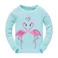thumbnail image 2 of Popshion Toddler Baby Girls Flamingo Cotton Sleepwear Long Sleeve 2-Piece Pajamas Set, Size 3T, 2 of 7