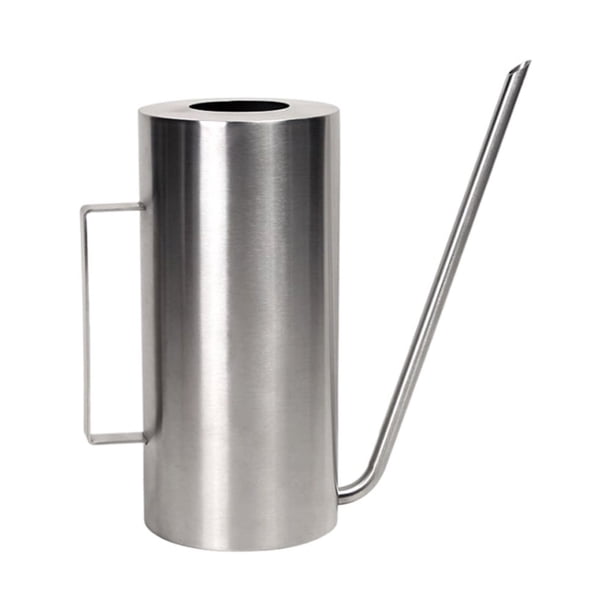 1 maceta de riego de acero inoxidable para plantas suculentas en macetas, maceta portátil para jardín, hervidor de agua rociado, resistente, dispositivo de riego para jardín, patio, jardín (plata)