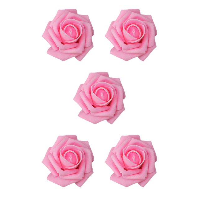 Flores biónicas artificiales Bewildely 50 piezas rosas de simulación espuma PE decoraciones regalos de boda Type8 NO8