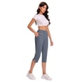 thumbnail image 4 of Inleife Womens Stretch Casual Capris Women's Drying Tight Elastic Comfortable Fitness Pants Cropped Pants, 4 of 5
