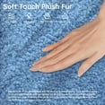 thumbnail image 3 of Single - Blue Memory Foam Floor Lounge Chair With Quilted Teddy Texture, Modern Modular Sofa For Living Room, 3 of 5