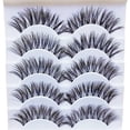 thumbnail image 4 of TechWave Gracious Makeup Handmade 5Pairs Natural Long False Eyelashes Extension Exquisite Miss 3d Volume Face Eyelashes Minx Eye Lashes Eyelashes False Eyelash per 3d Lashes Bulk 20mm Amazing Makeup, 4 of 5