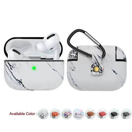 Njjex Leather Case for Airpods Pro (2019) AirPods 3rd Gen Case with Keychain Njjex [Front LED Visible] AirPods Cover for Apple Airpods Pro Protective PC Plastic Inner & PU Vegan Leather Skin