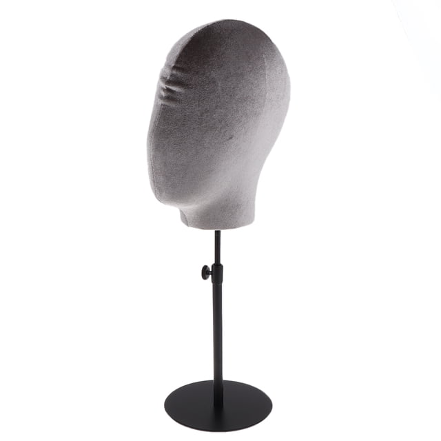 Cabeza de maniquí pelucas tren peluca soporte sombrero organizador estante de exhibición percha gris Colcomx soporte de exhibición del estante del sombrero
