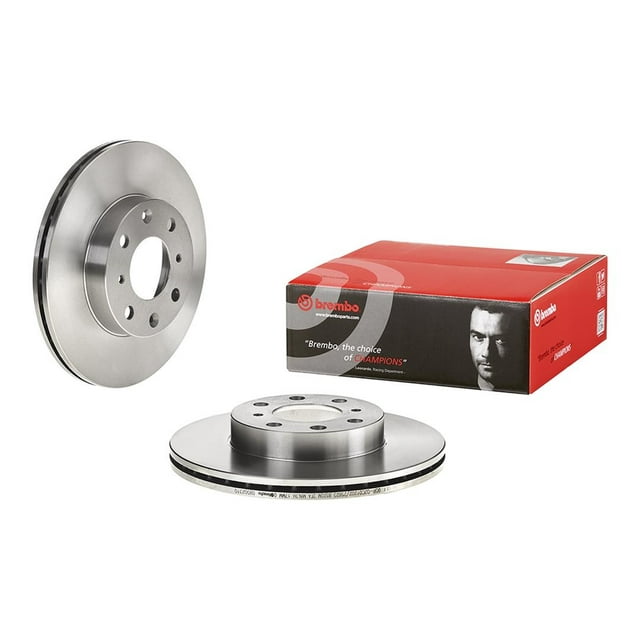Brembo Brake Rotor 09502310C02 Vented; One Piece Design; Wheel Bolt Pattern 4 x 100 Millimeter; 122 Millimeter Hat Inside Diameter; 61 Millimeter Hub Diameter; Gray Cast Iron; Single