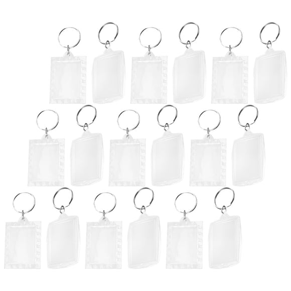Moluckfu 50Ud Llaveros Con Marcos Para Fotos De Acrílico Para Crear Personalizados