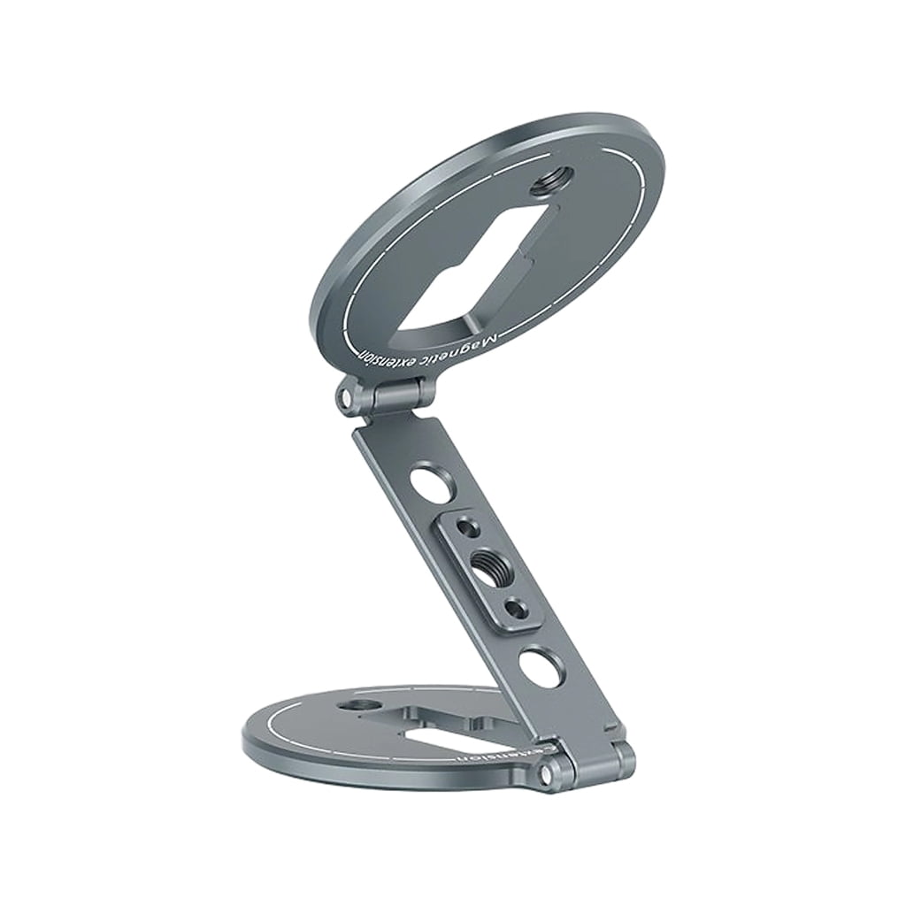 Aluminum Magnetic Phone Stand Collapsible Design Double Circle 1/4 Screw for Phone