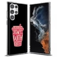 thumbnail image 1 of TalkingCase Slim Phone Case Compatible for Samsung Galaxy S22 Ultra 5G, Start With Coffee Print, Thin Light, Flexible, Soft, USA, 1 of 6