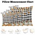 thumbnail image 5 of Throw Pillow Covers, Orange Green Pumpkins Fall Decorative Throw Pillow Covers 18x18 Inch, Thanksgiving Maple Leaf Plaid Square Linen Pillow Cases for Couch/Living Room/Sofa, 5 of 9