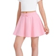 thumbnail image 2 of mgoYE Pleated Skirt Toddler Baby Girls Baby Girls Uniform Skirt Built in Shorts Tennis Casual Skorts for Little Kid|Pink 5-6 Years, 2 of 6