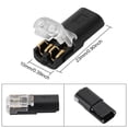 thumbnail image 3 of 100PCS Double-wire Plug-in Connector, Pluggable Low Voltage Quick Splice Wiring Connector for AWG 20-24, with Locking Buckle, No Wire-Stripping Required, 3 of 9
