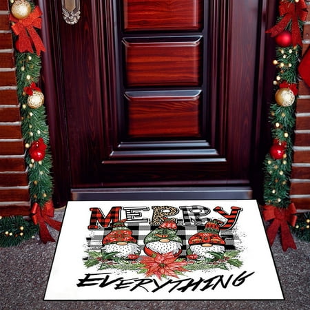 

Wrjufa Christmas Kitchen Rugs Christmas Gnome Kitchen Floor Mat Non Slip Kitchen Mats For Floor Christmas Winter Holiday Decorations multicolour