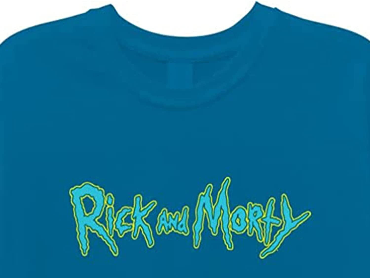 Royal, MORTY Placement Front Back AND Morty and Print T-Shirt Rick Fashion XX-Large & Tee Mens - Shirt Mens RICK