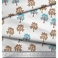 thumbnail image 2 of Soimoi Rayon Fabric Tree Block Print Fabric by The Yard 56 Inch Wide, 2 of 3