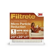 Filtrete 20x20x1 HVAC Furnace Air Filter, MPR 800 MERV 10, Micro Particle Reduction, 1 Filter