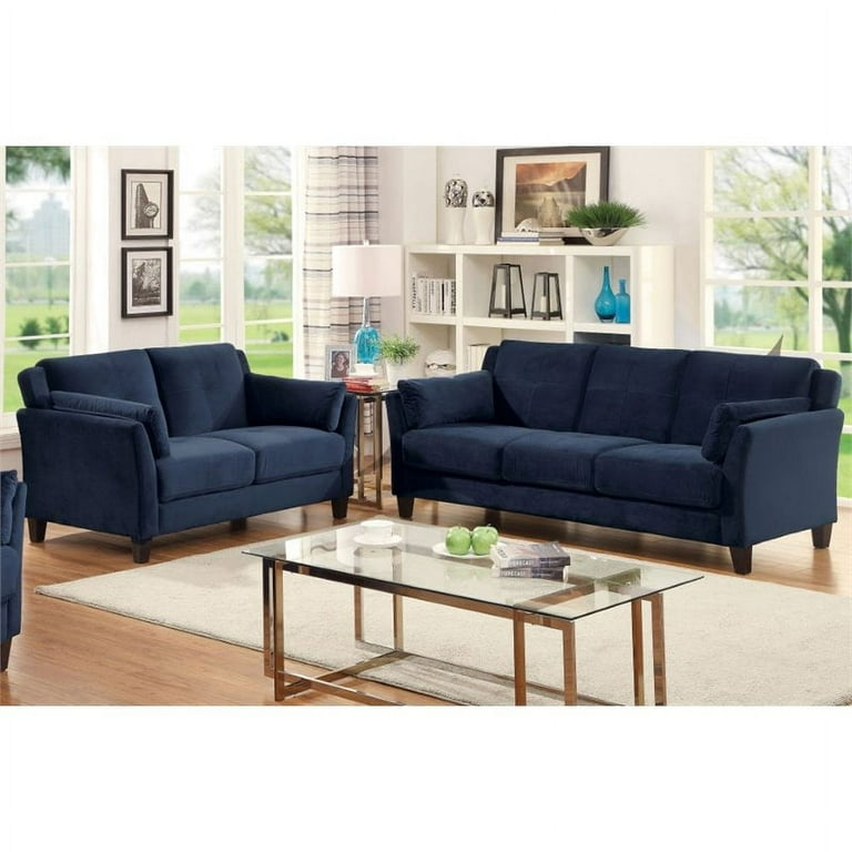 Furniture of America Trevon Contemporary Fabric 2-Piece Sofa Set